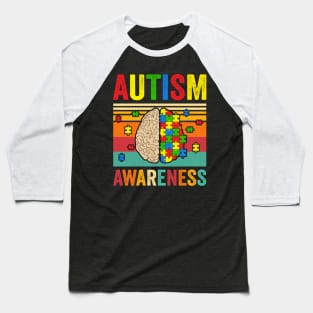 Autism Awareness Neurodiversity Brain Baseball T-Shirt